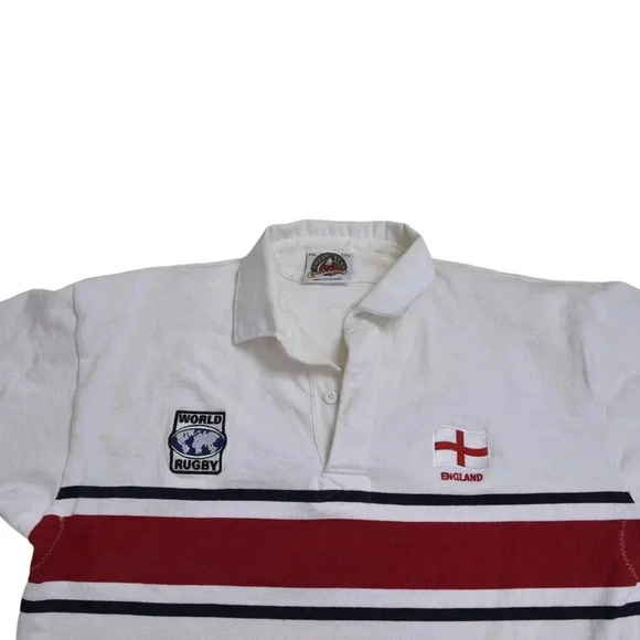 Barbarian Rugby Shirt England World in Union White Long Sleeve Athletic Size XXL - Picture 7 of 11